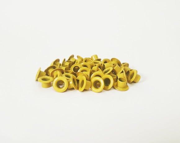 Ilhós Amarelo de Alumínio (200 Unidades/até 2 Cores)