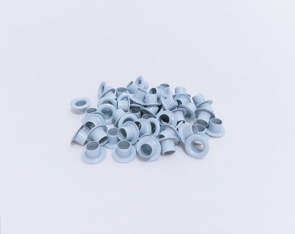 Ilhós Azul Clarinho de Alumínio (200 Unidades/até 2 Cores)