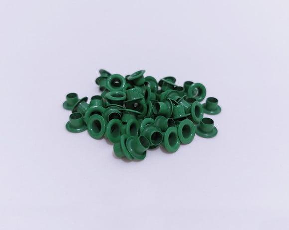 Ilhós Verde de Alumínio (200 Unidades/até 2 Cores)