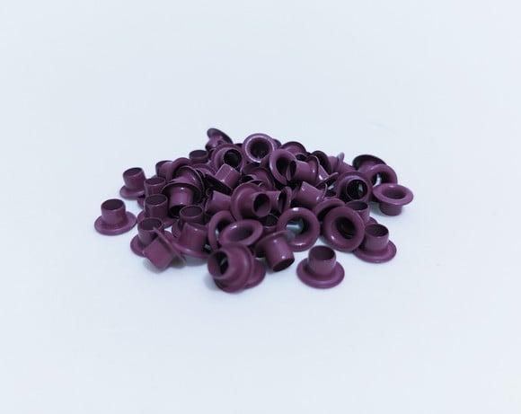 Ilhós Roxo Escuro de Alumínio (200 Unidades/até 2 Cores)