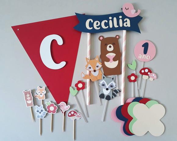 Kit Festa Animais da Floresta Encantada - Só Um Bolinho