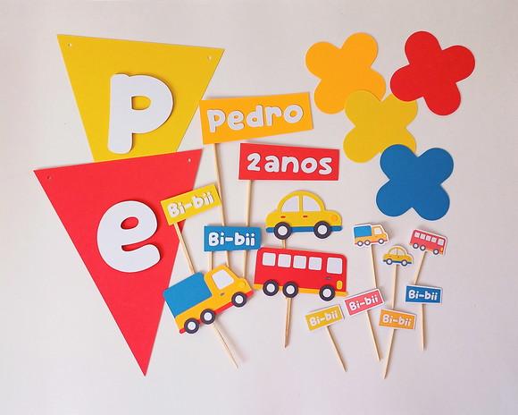 Kit Festa Meios de Transporte - Só Um Bolinho