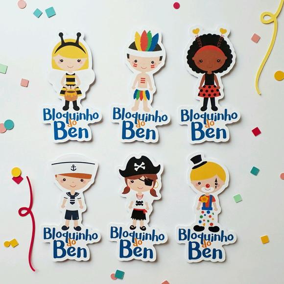 Tag Personalizada Carnaval para Tubete