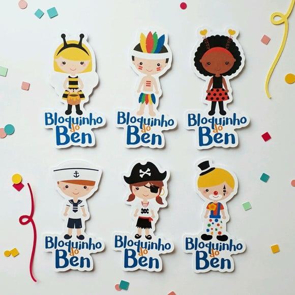 Tag Personalizada Carnaval para Tubete