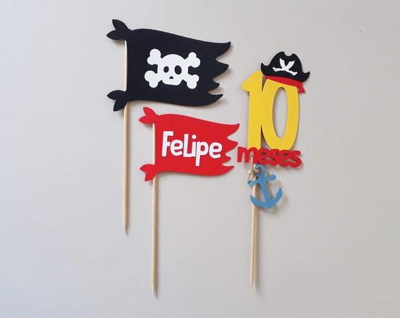 Kit Topo de Bolo Pirata