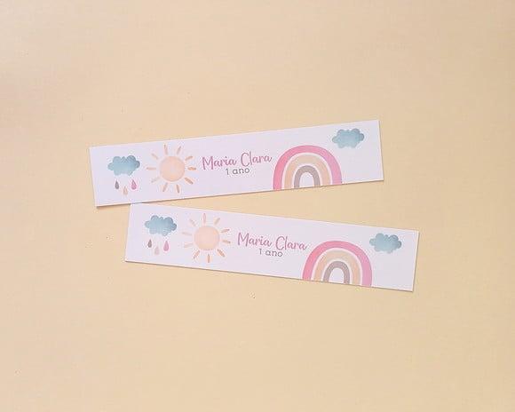 Rótulo para Água Personalizado Primeira Volta ao Sol