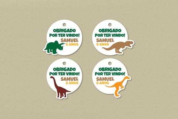 Tag Agradecimento Dinossauros