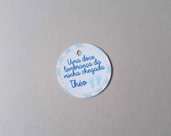 Tag para Lembrancinha de Nascimento Pezinhos