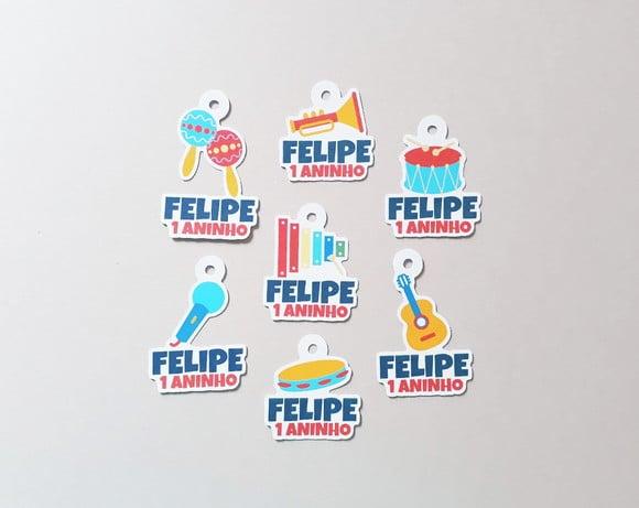 Tag para Lembrancinha Música