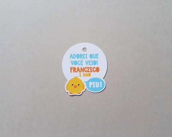 Tag para Lembrancinha Pintinho Amarelinho