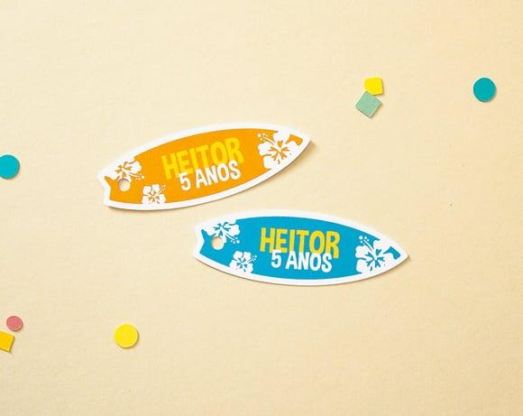 Tag Prancha de Surf para Lembrancinha