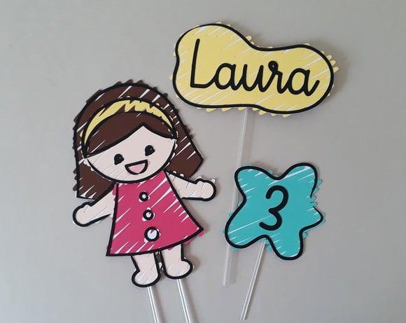Topo de Bolo Desenho de Criança