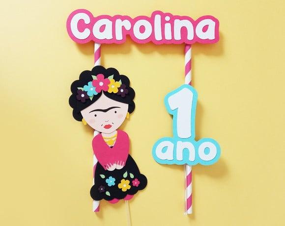 Topo de Bolo Frida Kahlo