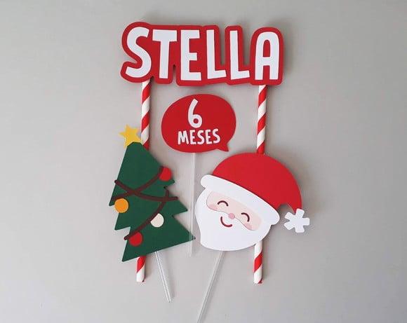 Topo de Bolo Natal Papai Noel