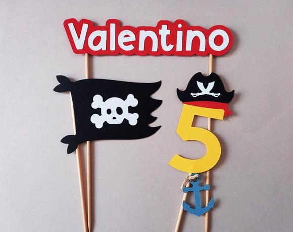 Topo de Bolo Pirata