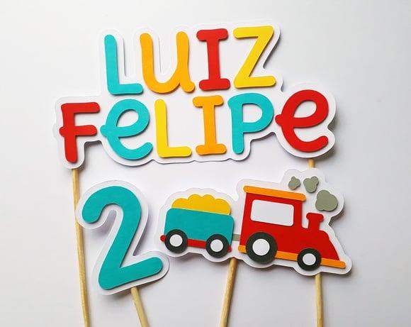 Topo de Bolo Trenzinho