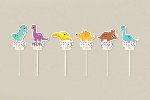 Topper Dinossauro Personalizado