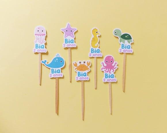 Topper Fundo do Mar Personalizado