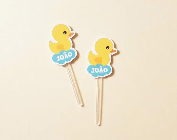 Topper Patinho de Borracha Personalizado