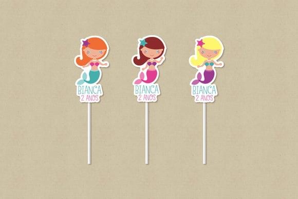 Topper Personalizado Sereia