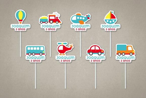Topper Personalizado Transportes