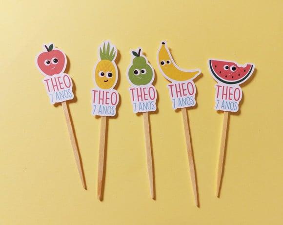 Topper Picnic Frutas Personalizado