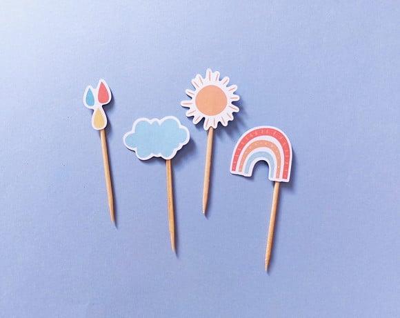 Mini Topper Arco-íris Boho