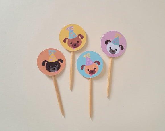 Mini Topper Cachorrinhos