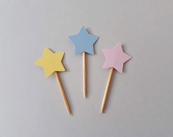 Mini Topper Estrelinhas