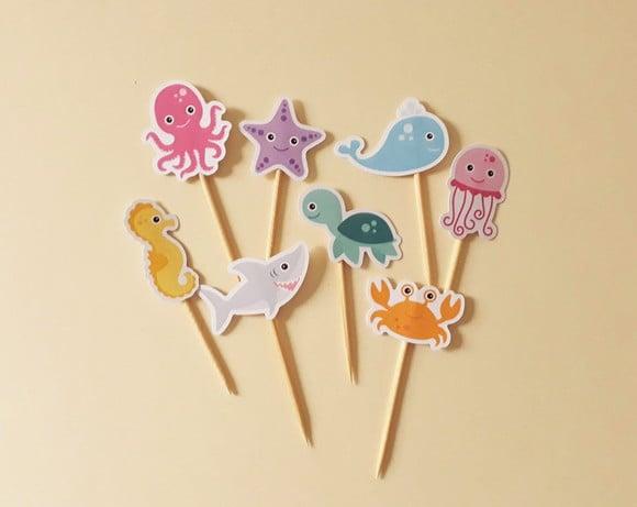 Mini Topper Fundo do Mar