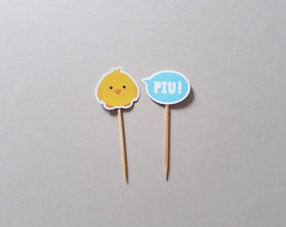 Mini Topper Pintinho Amarelinho