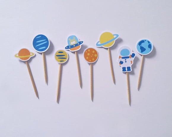 Mini Topper Planetas e Astronauta