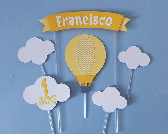 Kit Topo de Bolo Balão
