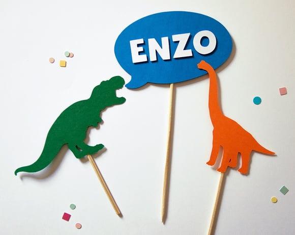Kit Topo de Bolo Dinossauros