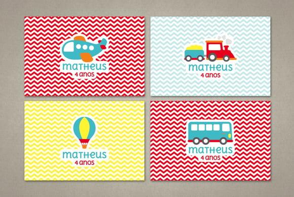 Rótulo para Bolha de Sabão Transportes