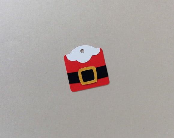 Tag para Presente de Natal Papai Noel em Camadas