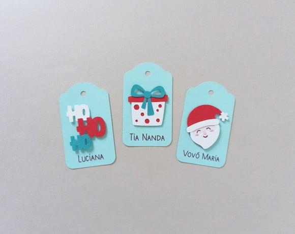 Tags Personalizadas para Presente de Natal em Camadas