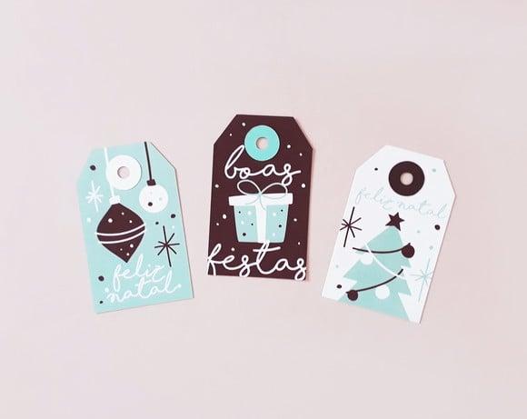Tags para Presente de Natal Verde