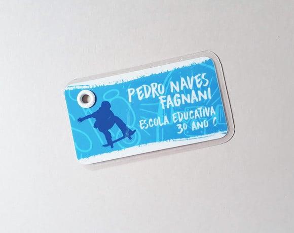Tag Plastificada de Identificação Skate