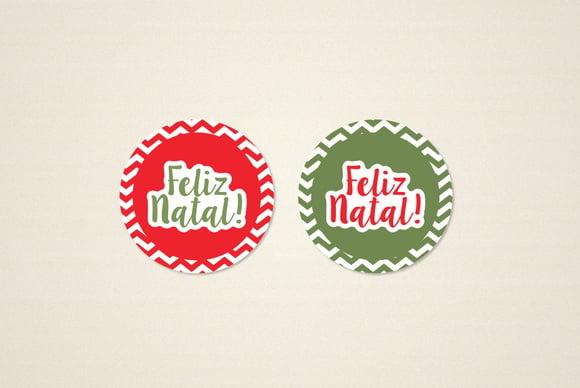 Adesivo Feliz Natal 4 cm