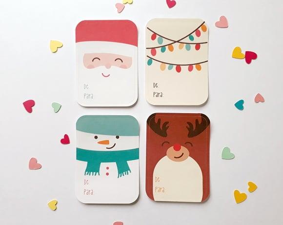 Kit com 24 Adesivos para Presentes de Natal De/para