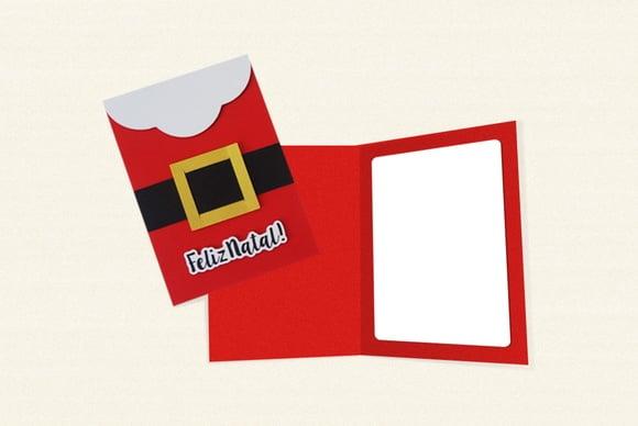 Kit com 10 Mini Cartões de Natal Papai Noel