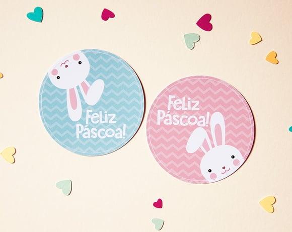 Adesivo Feliz Páscoa 5 cm