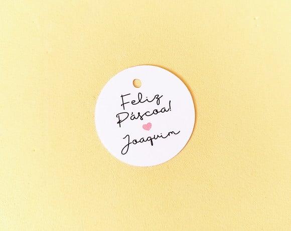 Tag Feliz Páscoa Personalizada