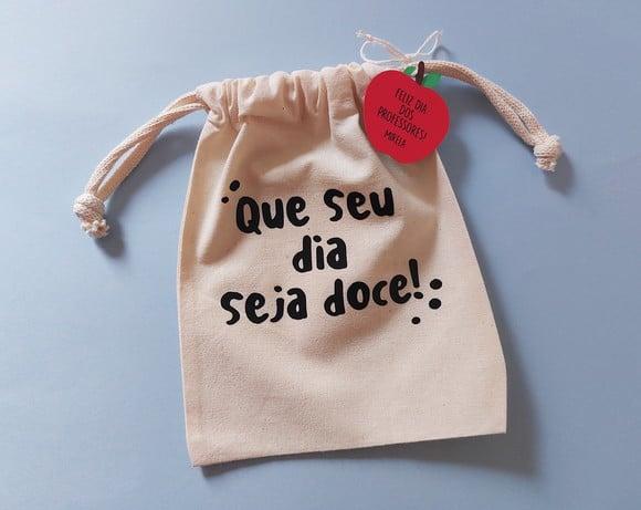 Saquinho com Tag Dia dos Professores