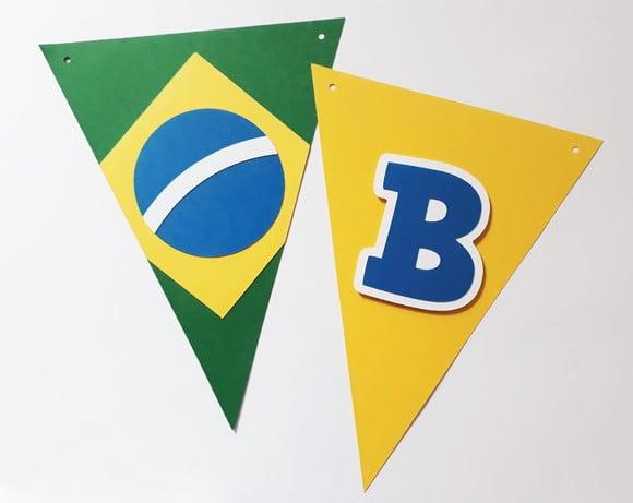 Bandeirola Brasil Copa - Valor Por Letra / Bandeira