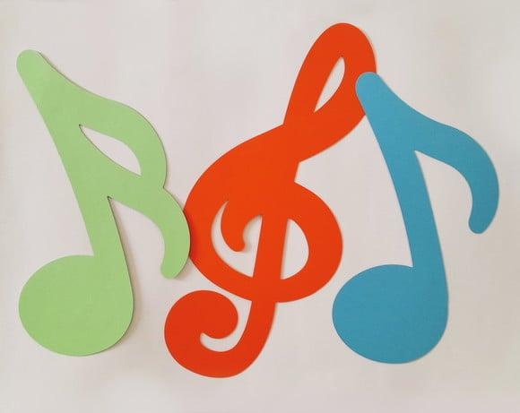 Arte para painel Notas Musicais