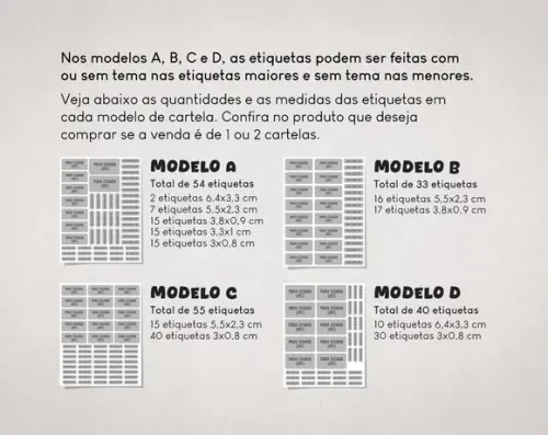 Etiquetas Personalizadas para Caderno Azul Marinho em Vinil