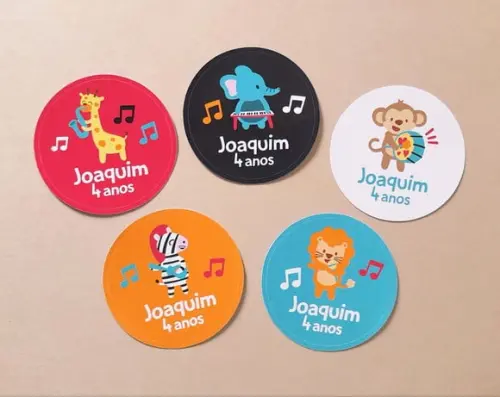 Adesivo Personalizado Banda de Animais 5 cm