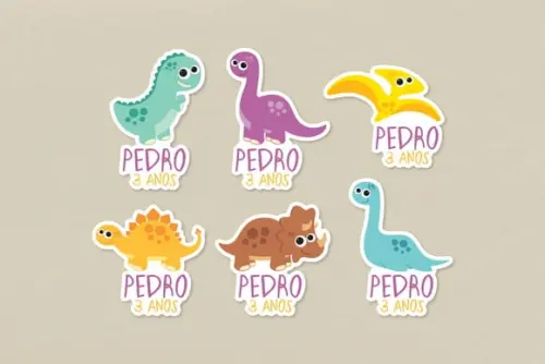 Adesivo Personalizado Dinossauro